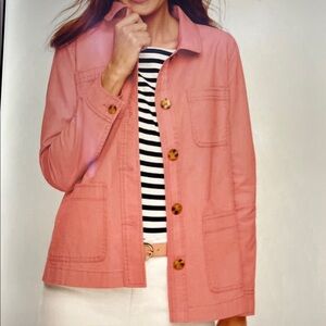 NWT Talbots Dusty Rose Utility Jacket